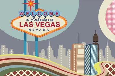 Blue Las Vegas Strip Picture Frame
